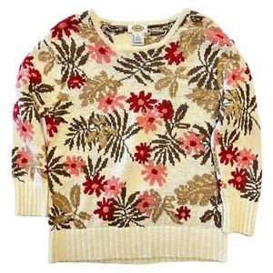 Talbots Colorful Floral Sweater- Large petite- Great Pre-Loved Condition